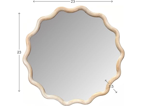 Howard Elliott Collection Pine Ripples Round Mirror