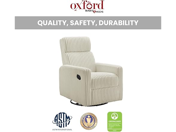 Oxford Baby Layton Manual Upholstered Recliner