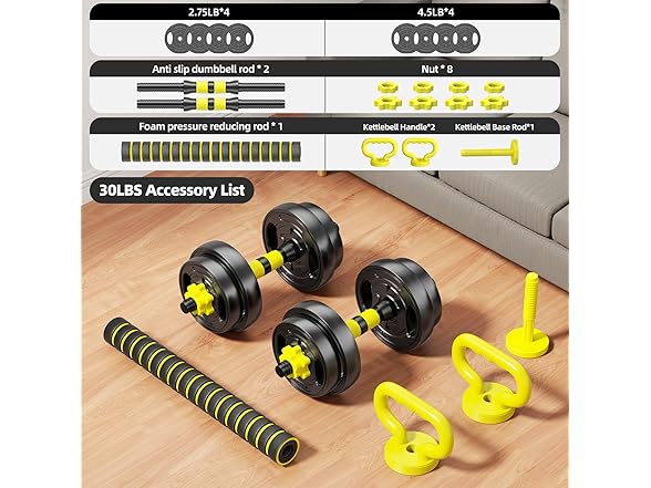15lbsX2 Adjustable Dumbbell Set