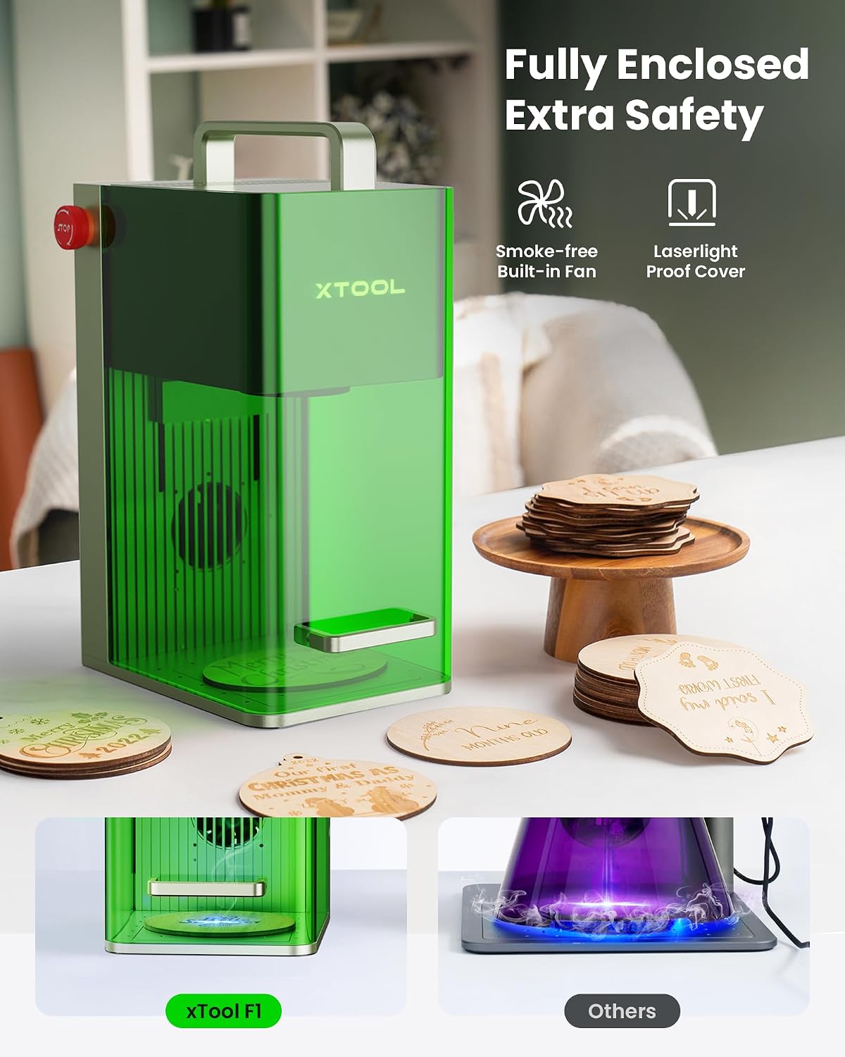 xTool F1 Laser Engraver Dark Green - Gallery 17