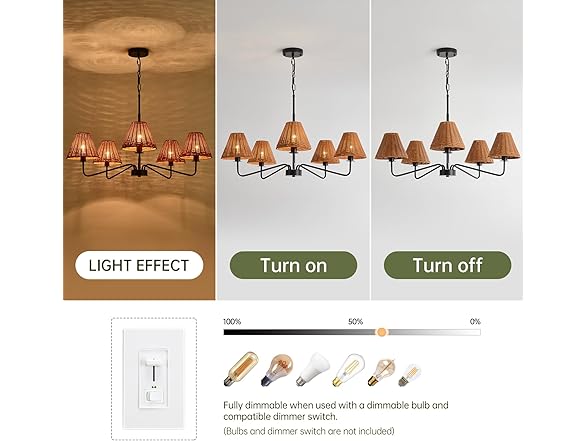 InterMaka 5-Light Rattan Chandelier