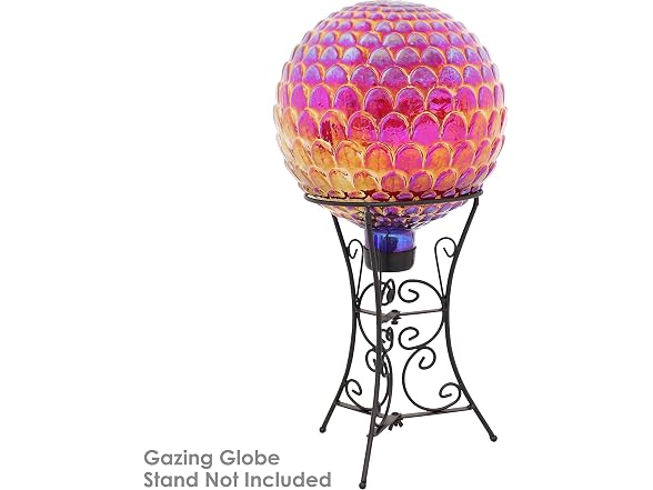 Sunnydaze 10" Red Scalloped Gazing Ball