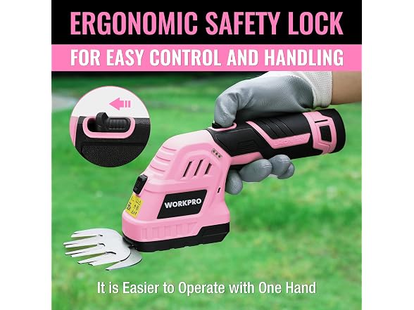WORKPRO WORKPRO 12V Pink Cordless Grass Shear