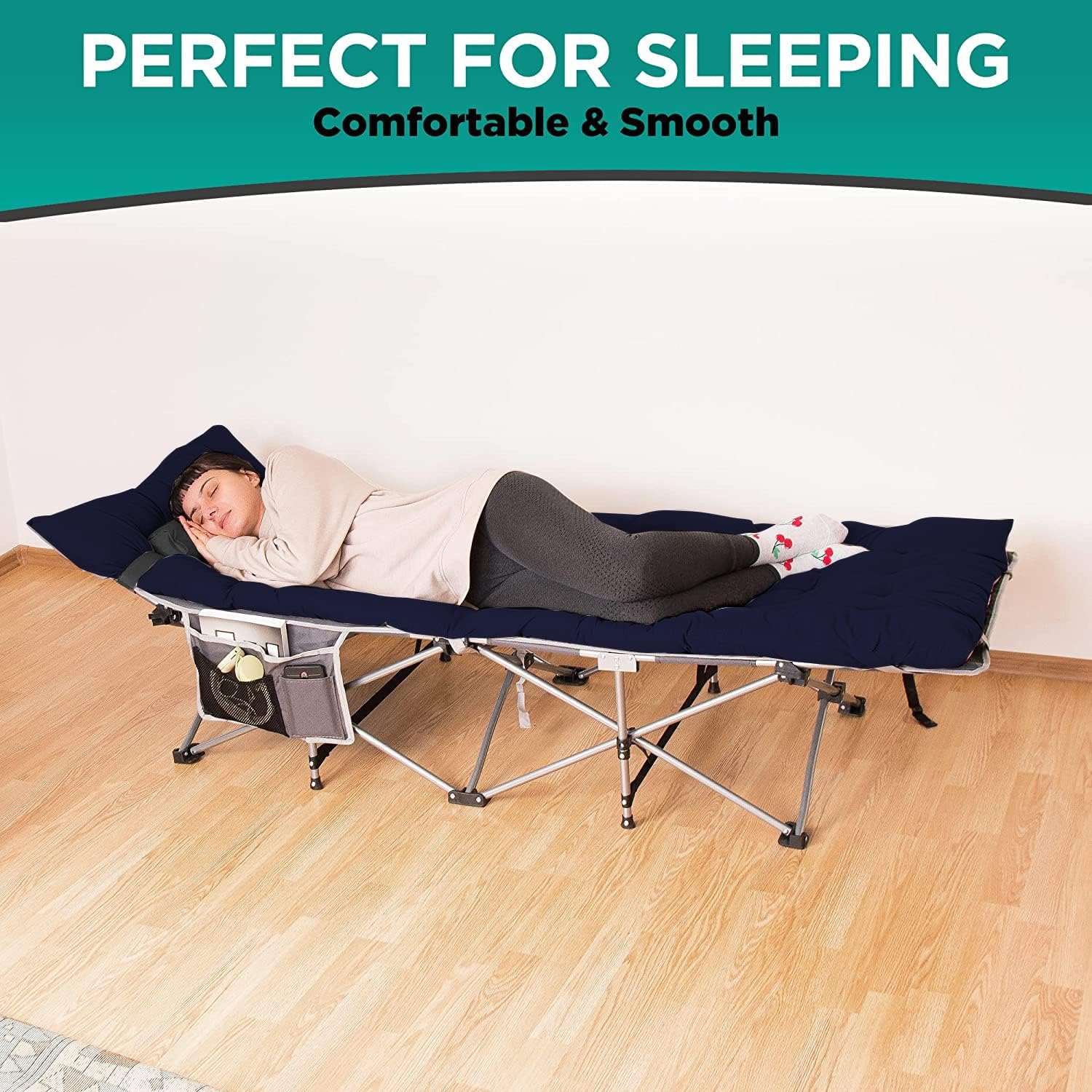 Outdoor Camping Travel Cot and Cot Pad - Gallery 12