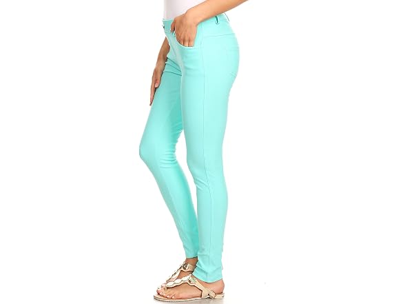 Yelete Women (XXL) Basic Five Pocket Stretch Pants