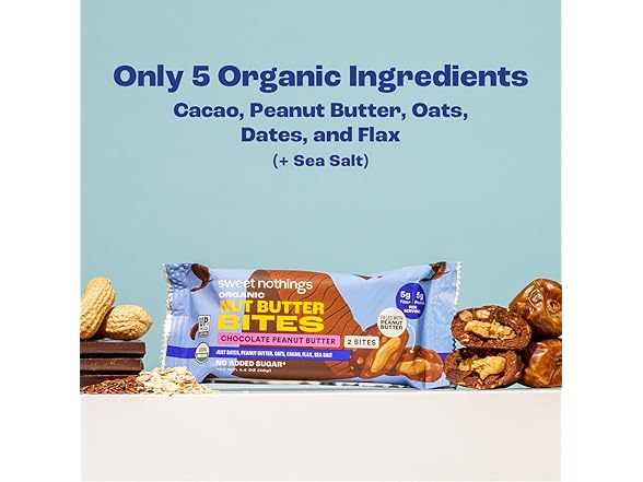 12PK Sweet Nothings, Chocolate, Organic Nut Butter Bites