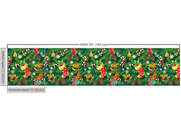 Ambesonne Christmas Fabric by The Yard