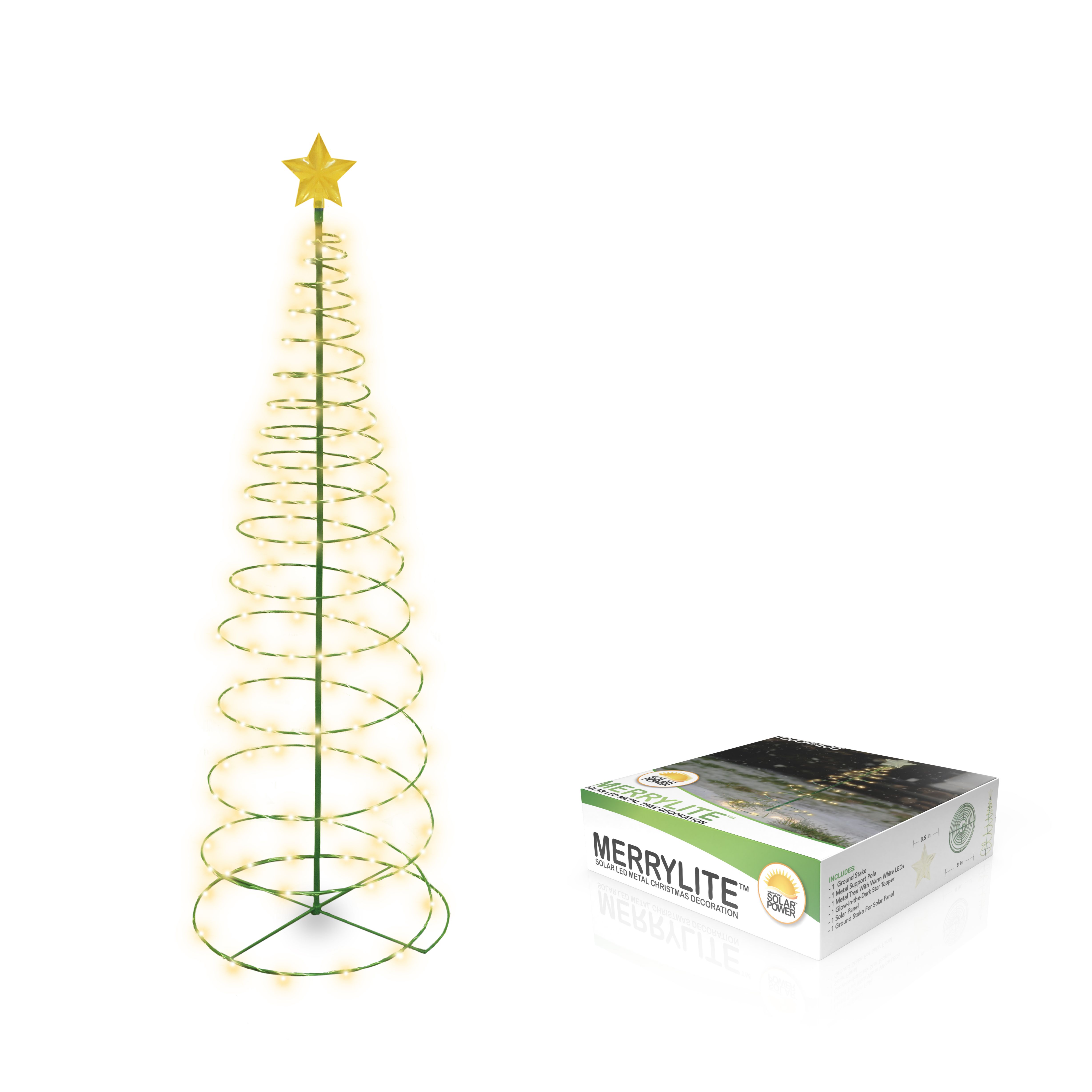 MERRYLITE Solar LED 4ft Christmas Tree - Gallery 7