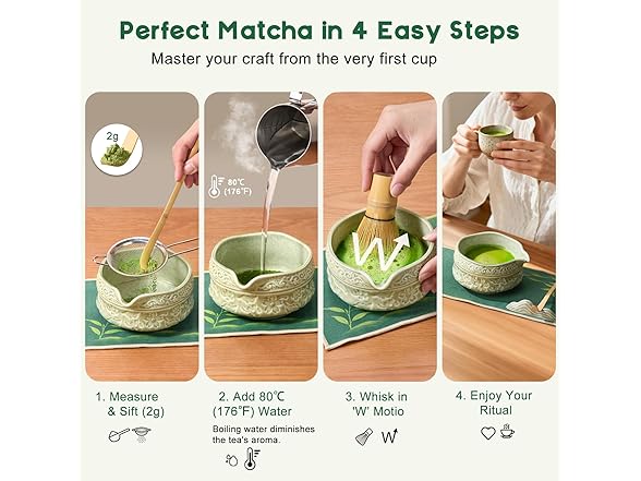 Yicollaion Matcha Whisk Set
