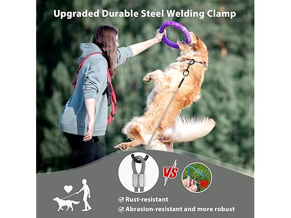 Betmaypet Dog Tie Out Cable- sliver