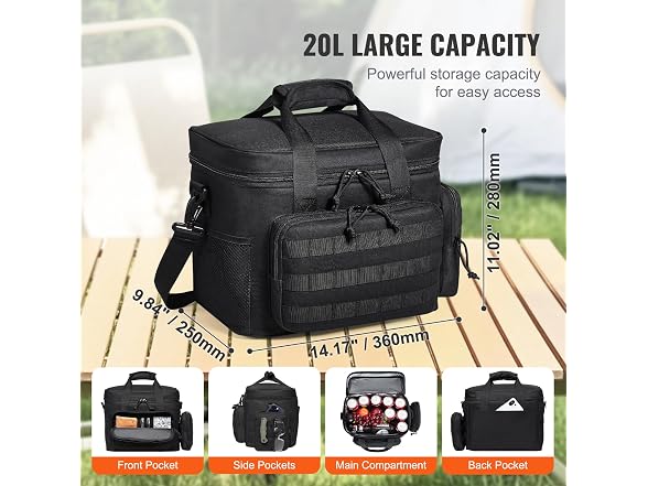 VEVOR Tactical Lunch Box for Men/Women, 20L