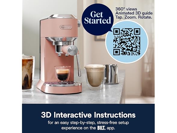 De'Longhi Dedica Duo Compact Espresso Machine Ros Pink