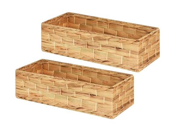 Set of 2 Wicker Storage Baskets