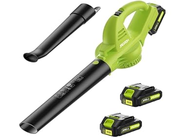 $44.99, Was $89.99, 50% Off! Leaf Blower Cordless with 2 Battery and Charger dealfomo