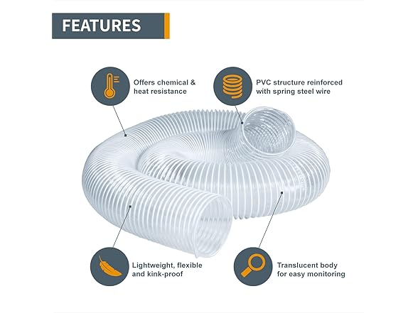 Powertec PVC Dust Collection Hose