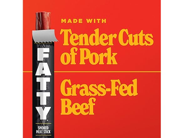 20PK FATTY Meat Sticks, Made with Grass Fed Beef