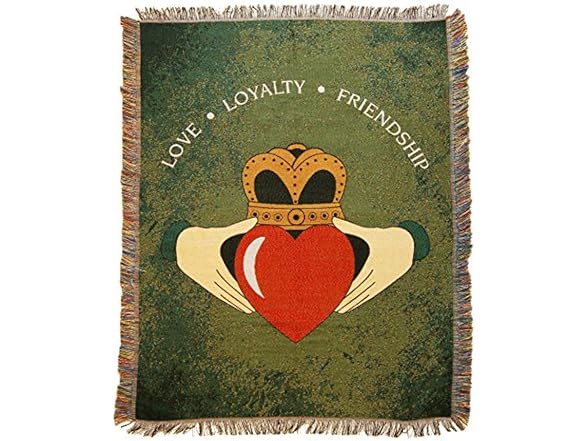 Claddagh Woven Tapestry Throw Blanket