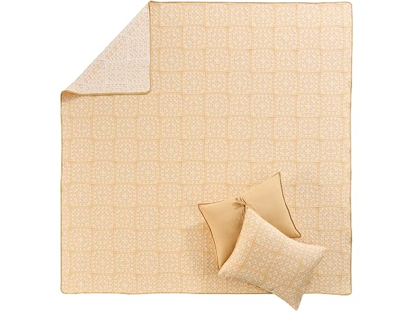 Granny Squares Matelassé Coverlet, 3Pc King