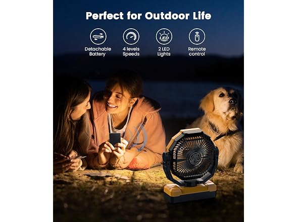 korbot 36000mAh Camping Fan