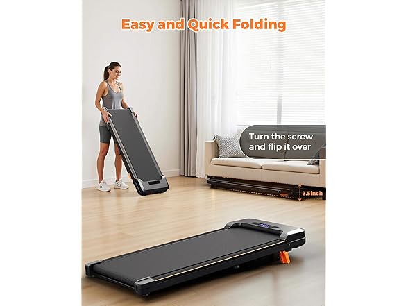 AIRHOT 3in1 Walking Pad - 2.5HP Walking Pad Treadmill with 6% Incline, LED Display, Remote Control, Portable Treadmill for Home Office, Support Jogging/Running/Climbing (Open Box)