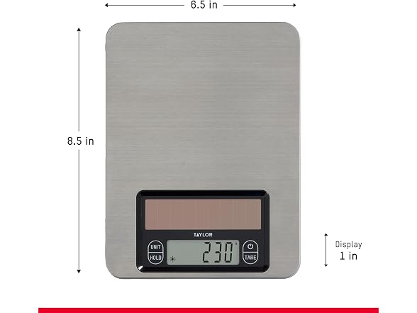 Taylor Light Powered Digital Kitchen Scale