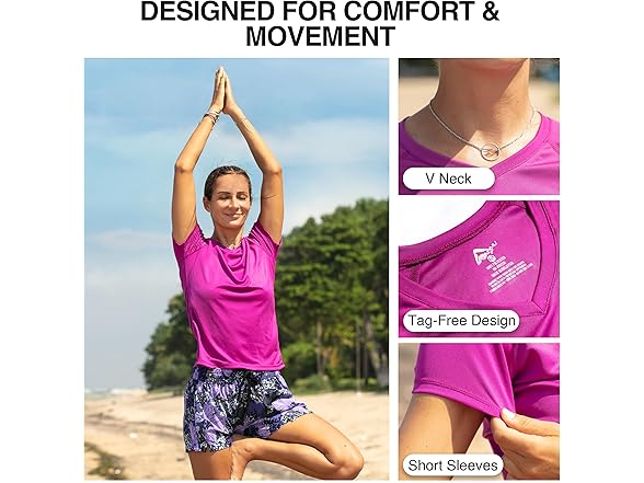 Kanu Surf Women's Purple Swim Shirt (M)