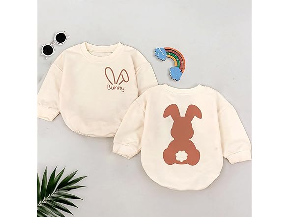 TinhUSromper Cute Bunny Graphic Rompers