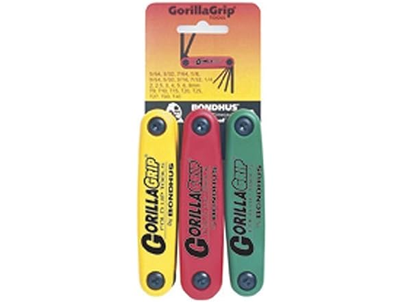Bondhus 12533 Triple Pack GorillaGrip Fold Up Tool
