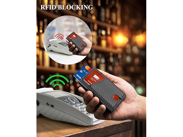WELLNEC Mens Pop Up Wallet