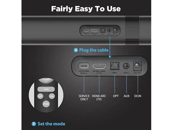 Assist trust Sound Bars for TV, Assistrust KY8000 TV Bar 50W (Open Box)