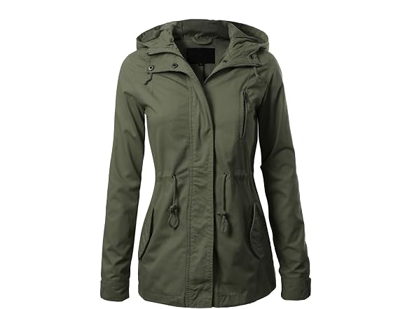 Design By Olivia Women (XL) Military Anorak Hoodie