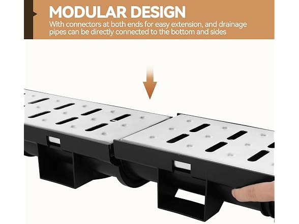 Dollate Trench Drain System 5-Pack 39in