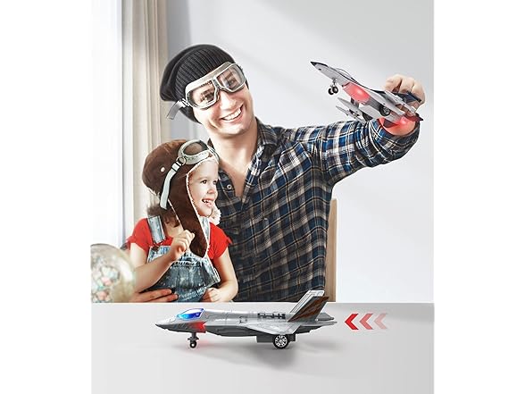 2 Pc Airplane Toys with Lights for Boys