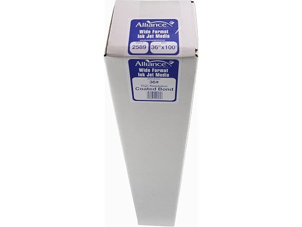 Alliance Wide Format Paper 36" x 100' Coated Bond Rolls