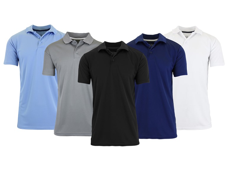 5Pk Mens S/S Performance Polo (S - 3XL) - Gallery 8