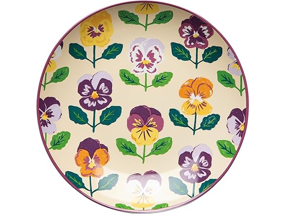 Jubilee Pansy Appetizer Porcelain Plates, Set of 4 Assorted
