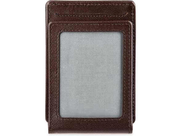 Haggar Men (OS) Rfid Leather Magnetic Wallet Brown