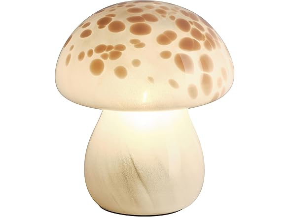 Amber Glass LED Mushroom Light