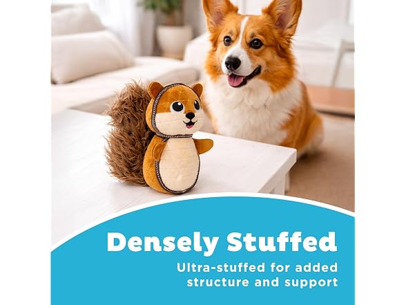 Outward Hound Xtreme Seamz Dog Toy, Reinforced, Squirrel