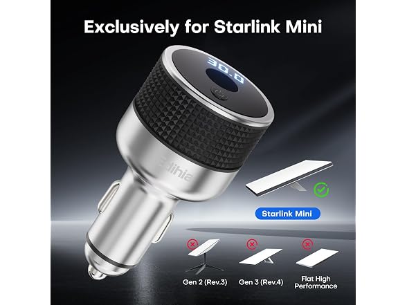 Edihia Starlink Mini 60W Car Adapter