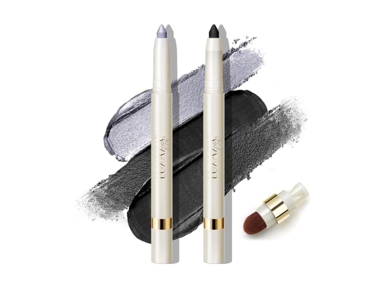 LUXAZA PRO LUP-2Pcs/Set Eyeshadow Makeup Stick, Cream 