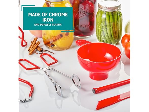 MIRRO 6 Piece Canning Tool Set, Red