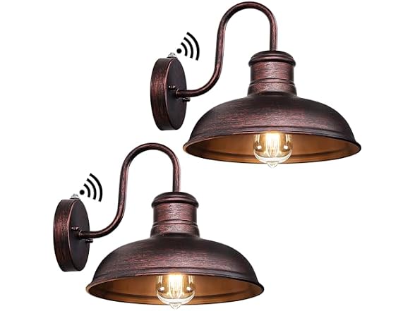 TOBUSA 2-Pack Dusk to Dawn Outdoor Wall Lights