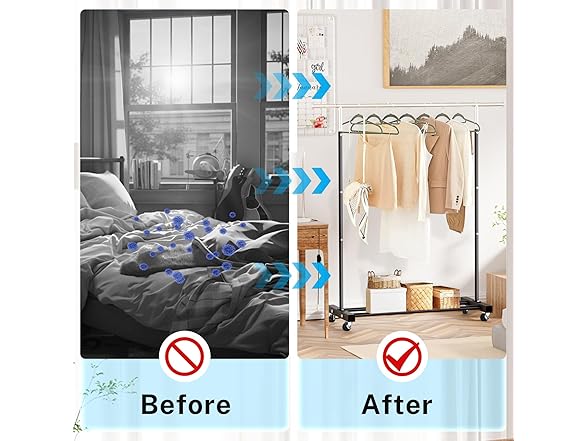 VICERII Rolling Garment Clothes Rack