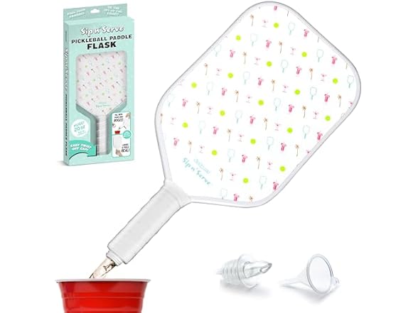 GoSports Hidden Flask Pickleball Paddle 20oz