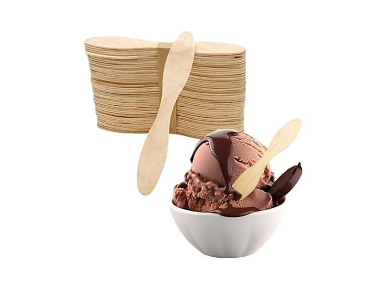(2,000 ct) Perfect Stix 5" Wooden Ice Cream Spoons