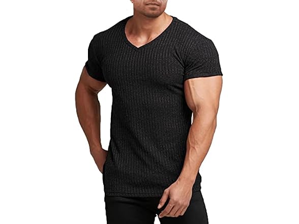 Coofandy Men (XXL) Muscle T Shirts Stretch Shirts