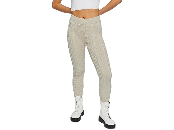 Forever 21 (S) Cable Knit Skinny Oyster Pants