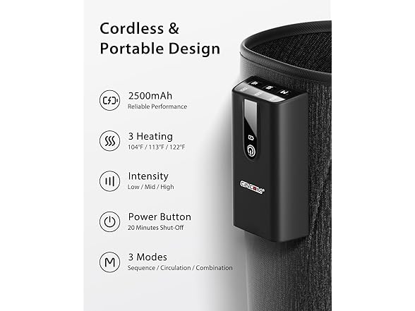CINCOM Leg Massager with Heat and Air Compression
