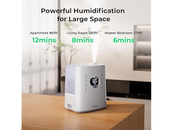 Homvana Humidifiers for Bedroom Large Room, 6.5L Top-Fill Wa (Open Box)